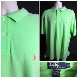 Polo Ralph Lauren Lime Green 2XL Men Polo Shirt